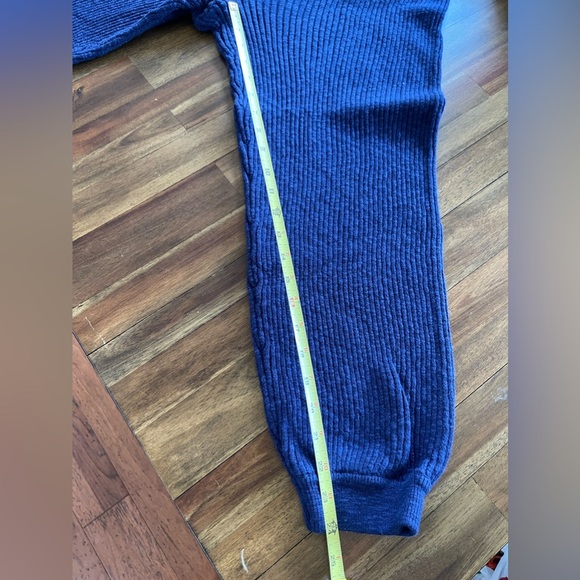 Free People beach sweater knit blue joggers - Picture 9 of 13